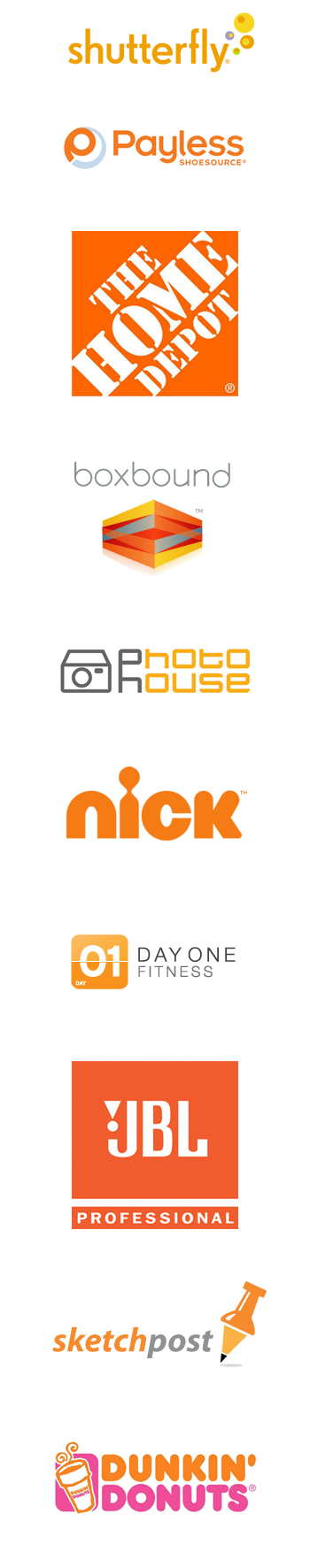 orange color logo design